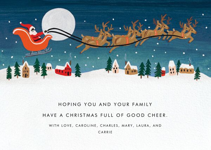 Santa by Moonlight - Christmas Card by Rifle Paper Co.