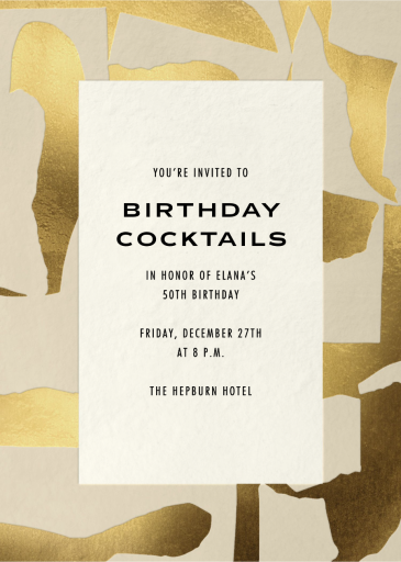 Gold Tesserae - Invitation by Kelly Wearstler