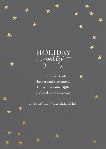 Starry Holidays - Corporate Holiday Party Invitation by Sugar Paper