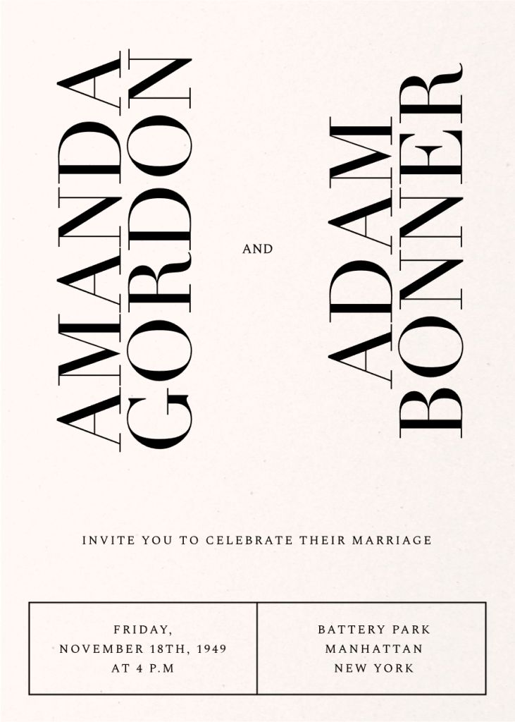 Edge and Elegance Invitation