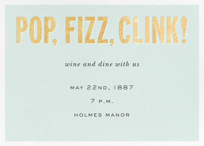 Pop Fizz Clink! (Horizontal) - Party Invitation by kate spade new york