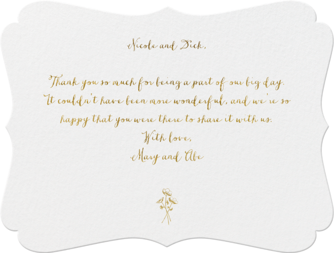 Alcazar (Thank You) - Stationery by Crane & Co.