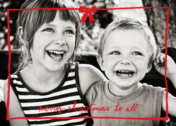 Christmas Bow Frame - Christmas Card by Linda and Harriett