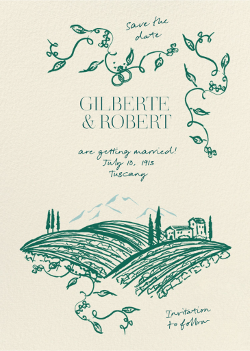 Winery Landscape - Save the Date by Pulp Templates Co.