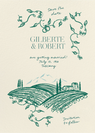 Winery Landscape - Save the Date by Pulp Templates Co.