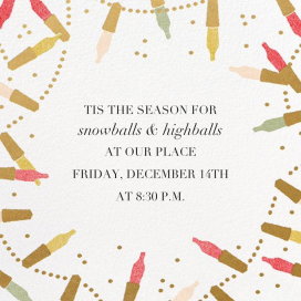 Golden Lights - Holiday Party Invitation by Paperless Post