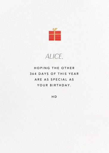 Birthday Bike (Blanca Gómez) by Red Cap Cards - Back