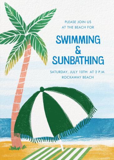 Shady Spot - Beach Party Invitation de Paperless Post