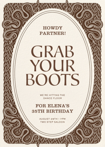 Serpent Border - Birthday Invitation by Few & Fahr Studio