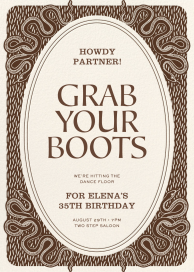 Serpent Border - Birthday Invitation by Few & Fahr Studio