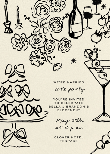 To the Nines - Elopement Party Invitation by Pulp Templates Co.