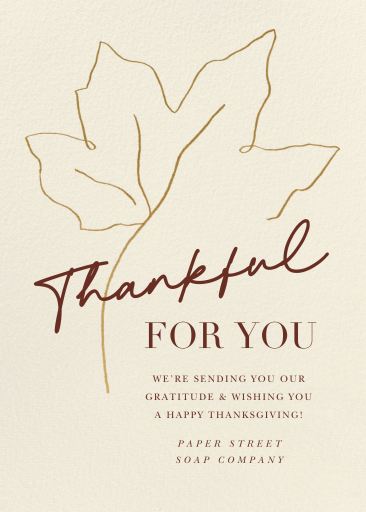 Hint of Fall - Thanksgiving Card by Paperless Post