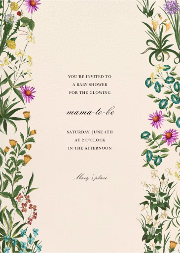 Garden Path - Baby Shower Invitation by Oscar de la Renta
