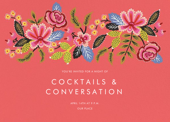 Folk Embroidery (Banner) - Garden Party Invitation by Rifle Paper Co.