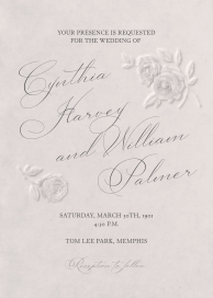 Floral Embossing - Wedding Invitation by Paperless Post