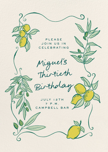 Lemon Squeeze - Birthday Invitation by Pulp Templates Co.