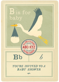 Alphabet Baby - Baby Shower Invitation by Annie Atkins