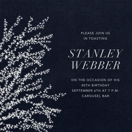 Forsythia Branch - Birthday Invitation by Paperless Post