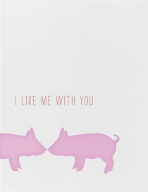 Kissing Pigs - Anniversary Card by Linda and Harriett