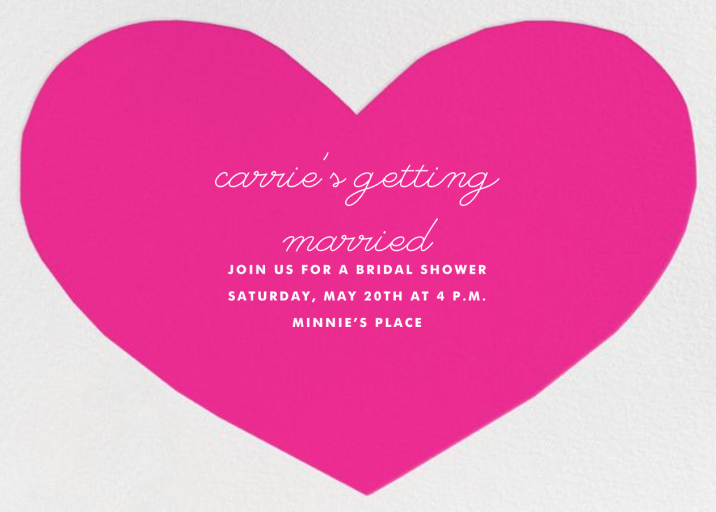 Heart Indigo Bunting - Valentine's Day Invitation by The Indigo Bunting