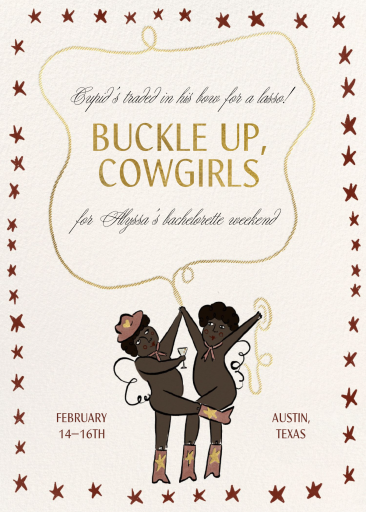 Buckle Up Cowgirls - Invitation by Tamborine Press