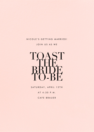 Editorial II (Photo Invitation) - Bridal Shower Invitation by Paperless Post - Back