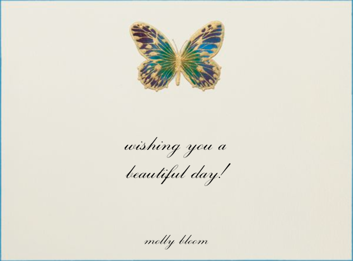 Hand Painted Butterfly Stationery - Stationery by Bernard Maisner