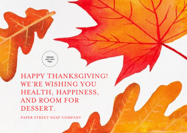 Falling Leaves - Business Thanksgiving Card by Paperless Post