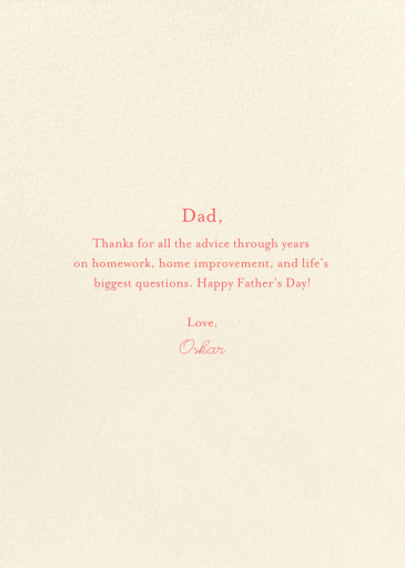 Between Us - Father's Day Card by Hello!Lucky - Back