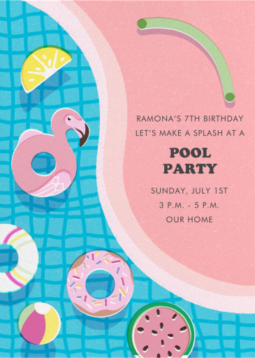 Pink Pool - Pool Party Invitation by Paperless Post
