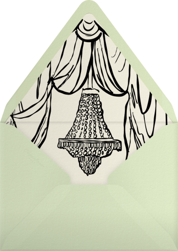 Drawn Banquet Line Art Invitation Envelope