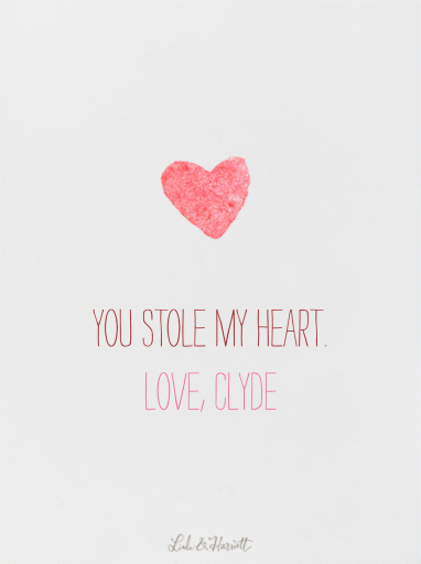 I Love You - Valentine's Day Card by Linda and Harriett - Back