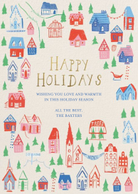 Holiday Hillside - Greeting - Christmas Card by Mr. Boddington's Studio