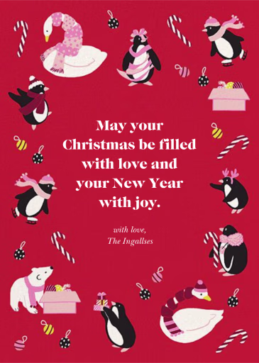Party Penguins - Christmas Card by kate spade new york