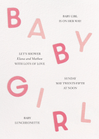 Falling Letters - Baby Girl - Baby Shower Invitation by Paperless Post