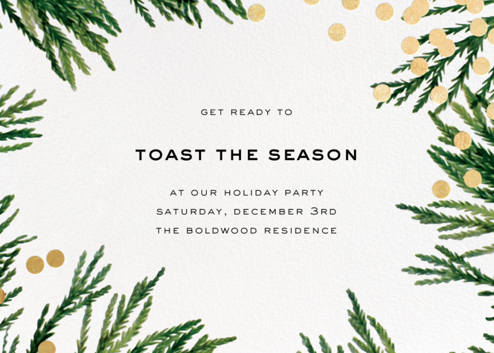 Confetti Branches - Holiday Save the Date by kate spade new york