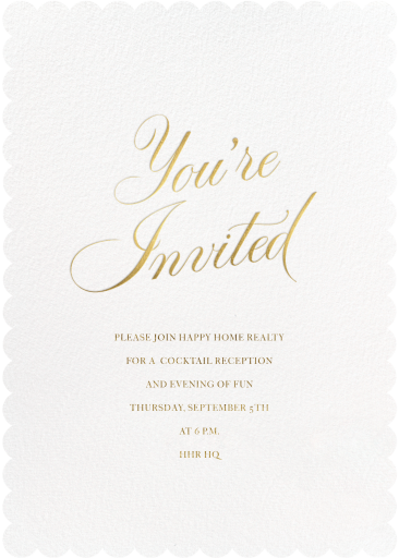 Golden Glimmer - Cocktail Party Invitation by Sugar Paper