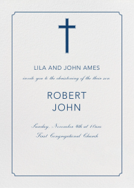 Indented Rounded Corners Tall - Baptism & Christening Invitation by Paperless Post