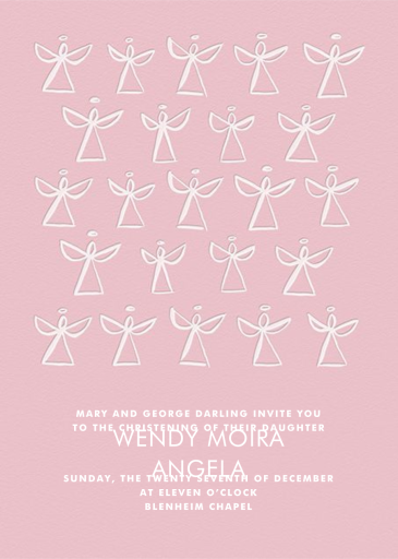 Angels - Baptism & Christening Invitation by Linda and Harriett