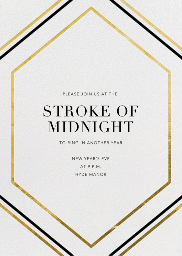 Deco Hex Frame - New Year's Eve Invitation by Paperless Post