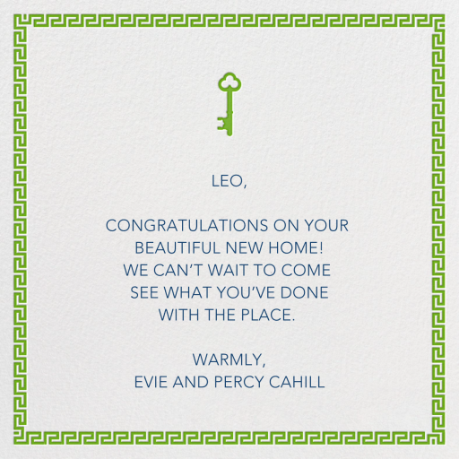 Golden Key - Greeting Card by Jonathan Adler