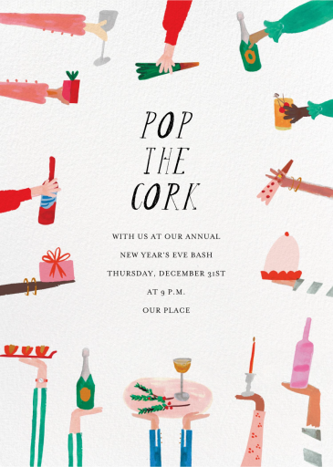 Happy New Year, Dear Friends - Holiday Party Invitation by Mr. Boddington's Studio