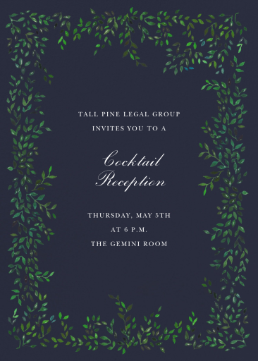 Hedgerow Happy - Cocktail Party Invitation by Happy Menocal