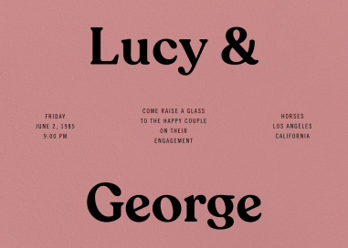 Rule of Thirds - Engagement Party Invitation by Goods Gang