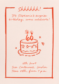 Petit Gâteau - 60th Birthday Invitation by Pulp Templates Co.