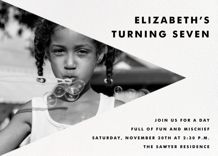 Side Triangle Photo by Paperless Post