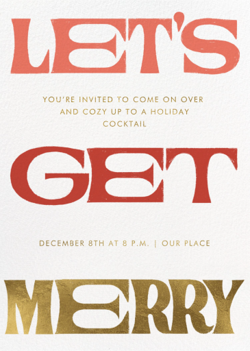 Let's Get Merry - Holiday Party Invitation by Paperless Post