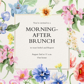 Where Love Blooms - Wedding Brunch Invitation by Liberty