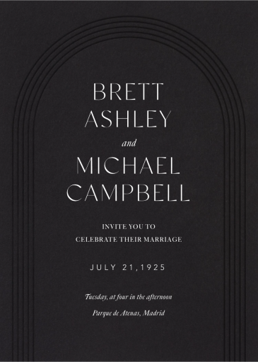 Embossed Arch - Wedding Invitation by Paperless Post