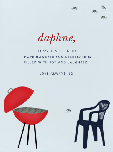 BBQ and Mosquito - Greeting Card by Paperless Post